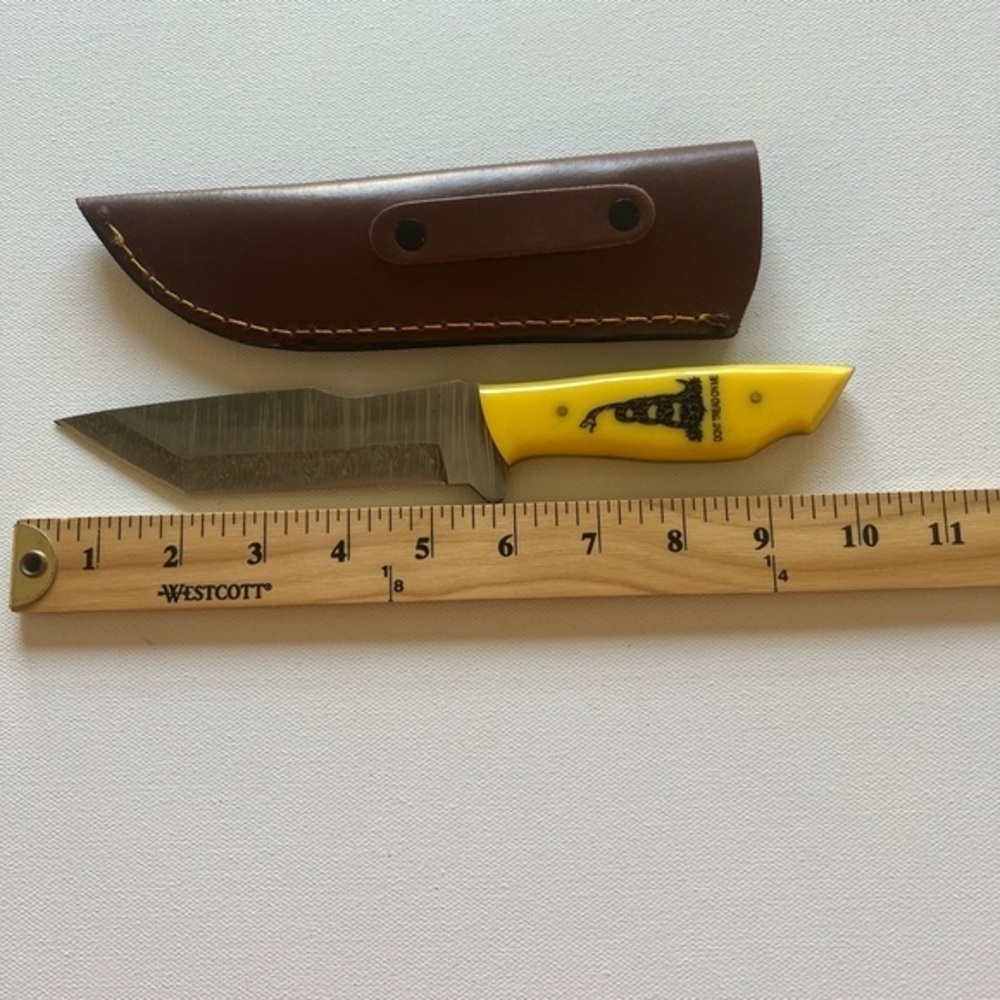 Homemade 10"  "Don't Tread on Me" Knife with Sheath!!